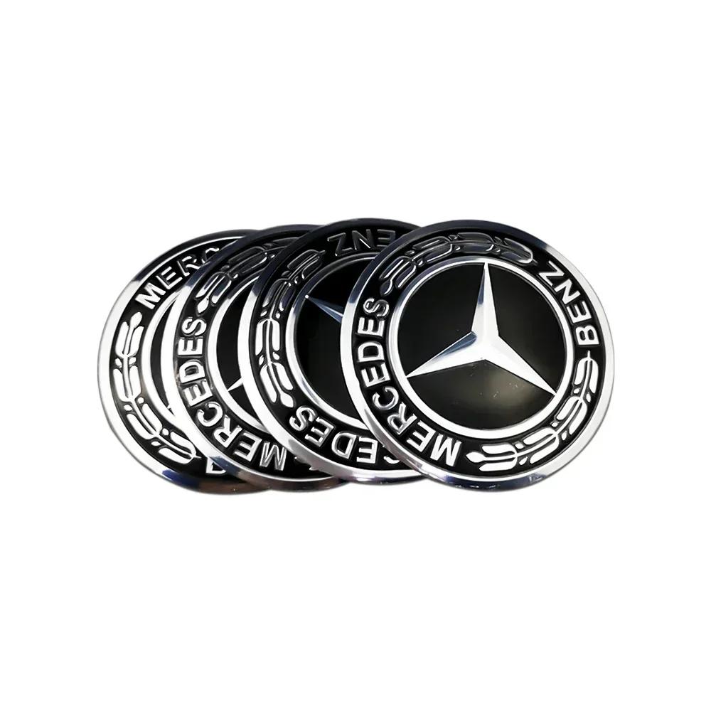 CSA1 75mm for Mercedes Benz Car Wheel Hub Rim Center Sticker W203 W204 W205 W209 W210 W211 W212 W176 W166 W163 W221 Auto Decoration