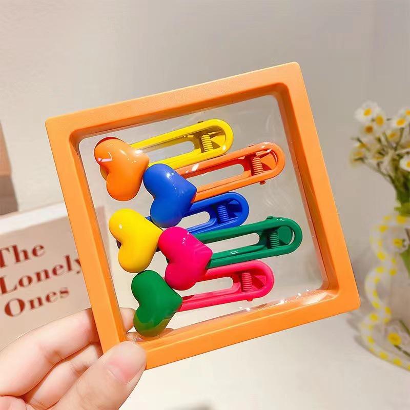 Набор красочных мультяшных заколок для волос для девочек - Милые заколки в виде уточки и боковые заколки для челок маленьких девочек