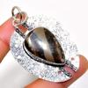 Septerian Stone Gemstone 925 Silver Plated Handmade Jewelry Pendant 2.27"