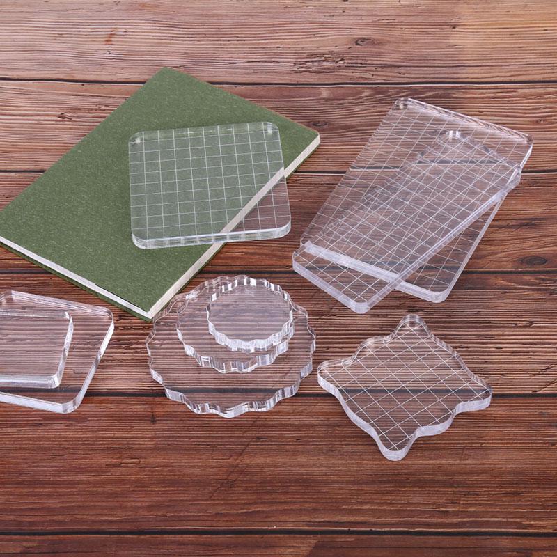 Акриловый прозрачный блок штампов с ручкой, штампы для альбомов «сделай сам», скрапбукинг, изготовление ремесел