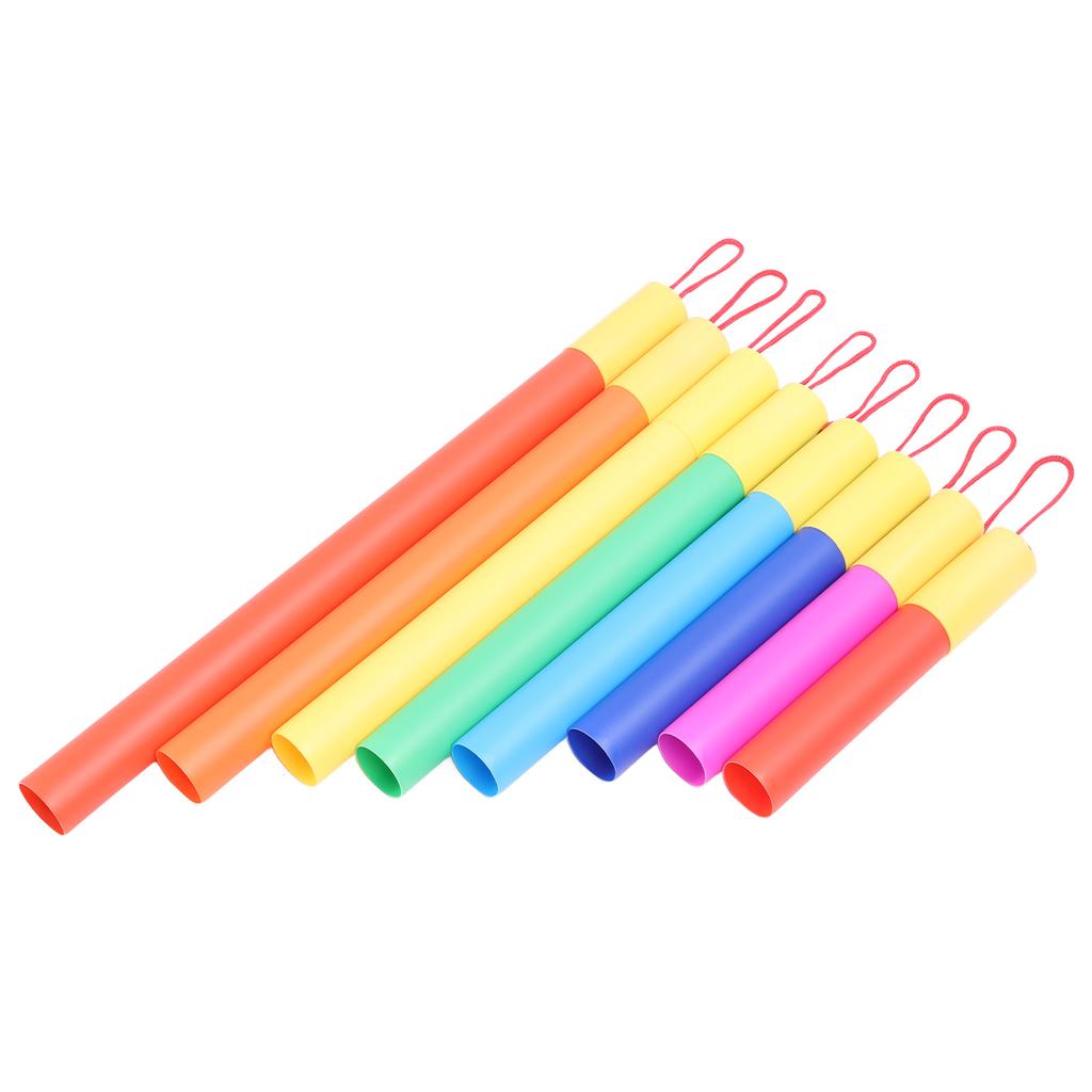 Набор из 8 музыкальных звуковых трубок Пластиковая интерактивная образовательная музыкальная трубка Ударный инструмент для детей