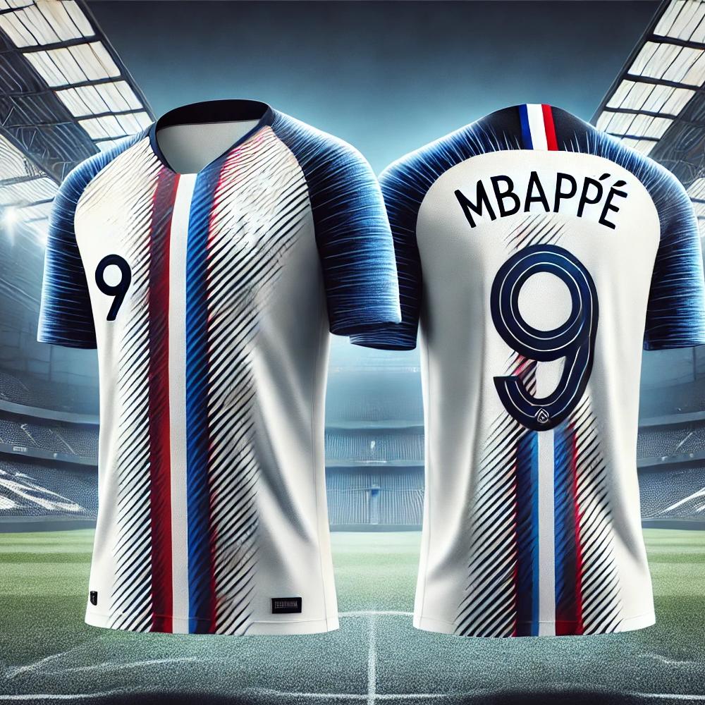 24/25 Франция Прибытие Лето Футбол Мбаппе Круглый вырез #Футболка Майка Комфорт Свитшот 3D Печать Взрослые/Дети Англия