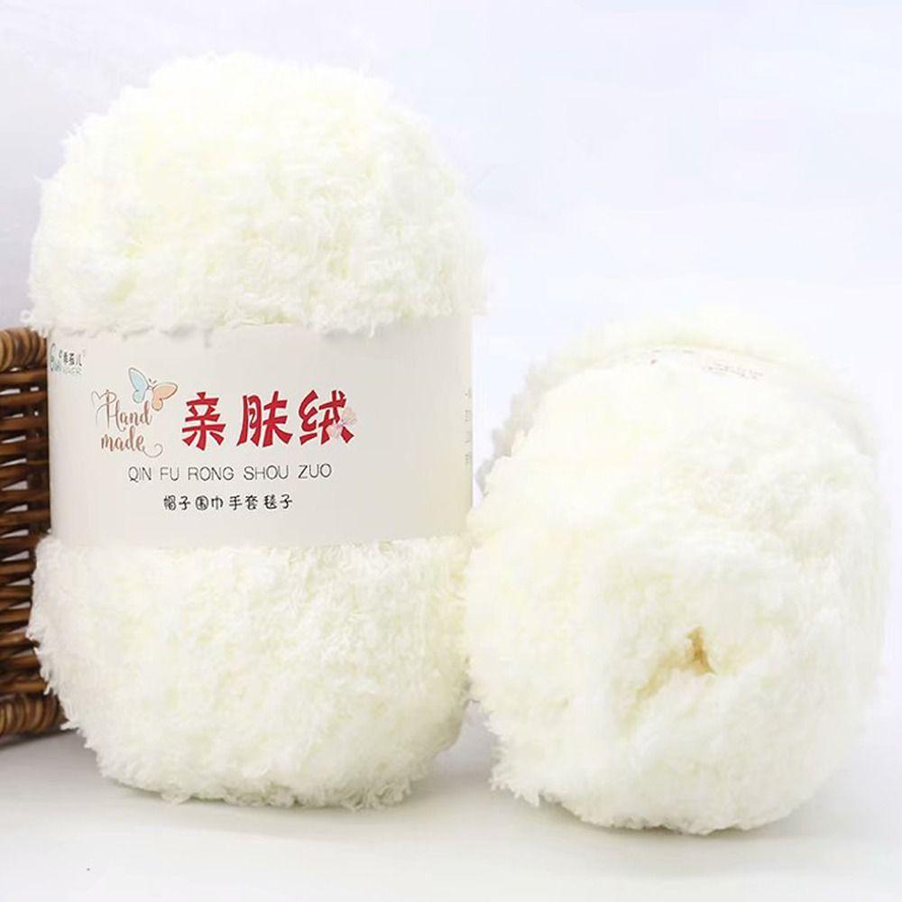 Yarn Crochet Hand Knitting Thick Line Fluffy Wool Yarn Towel Threads Scarf Sweater Coral Velvet