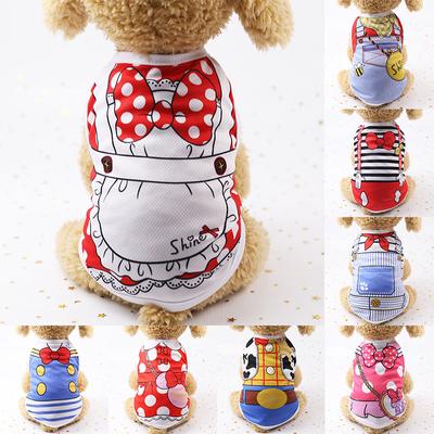 Летняя футболка с изображением кошки, милая одежда для домашних животных, дышащий щенок, плюшевый сетчатый жилет для маленьких собак, 1 шт., новая одежда, ювелирные изделия, аксессуары