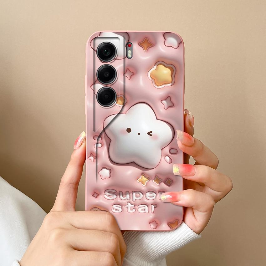 For Tecno Camon 40 Pro Spack 30 Pova 6 Neo Phone Case Pretty Starry Sky Cat Pattern Liquid Silicone Advanced Dustproof Protective Shell For Tecno Capa