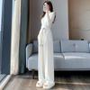 Autumn Women's High-Waisted Flowy Wide-Leg Knit Pants