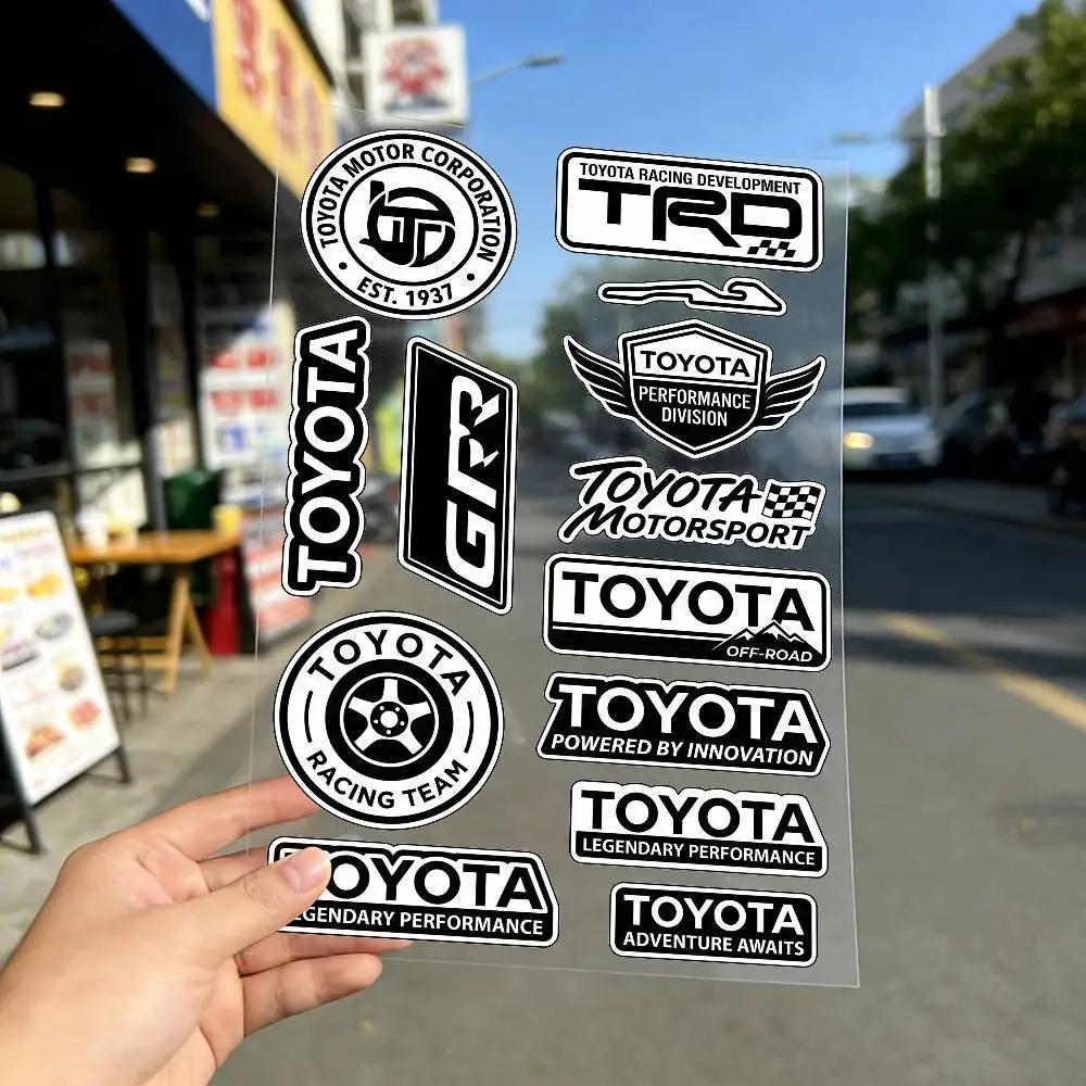ДЛЯ TOYOTA TRO GR Светоотражающая Водонепроницаемая Наклейка Повышенной Видимости Наклейка для Скрытия Царапин Подходит для Автомобиля Мотоцикла Шлема Холодильника