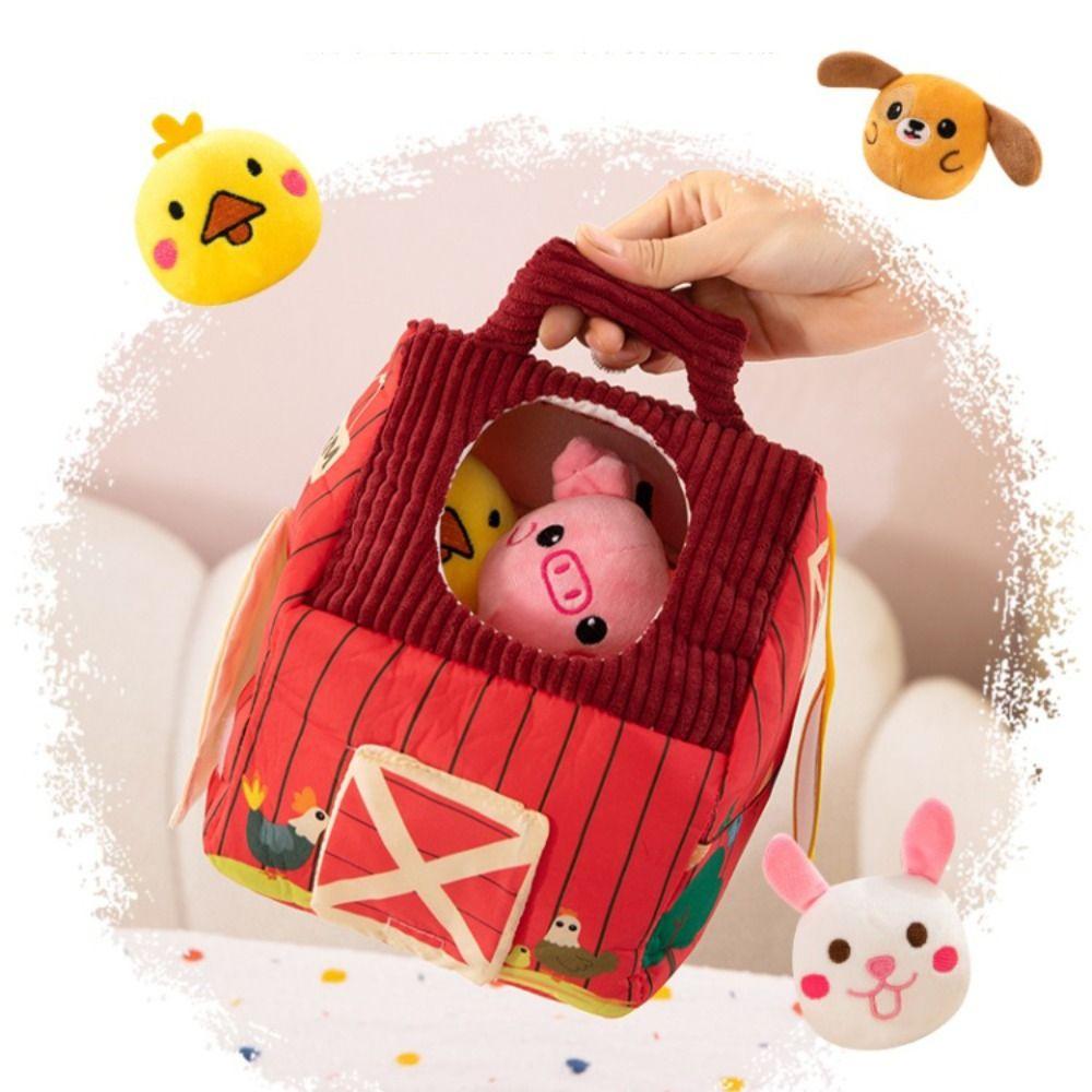 Набор «Дом с фермерскими животными из ПП хлопка» со звуком, игрушка-симулятор фермерских животных, детские подарки