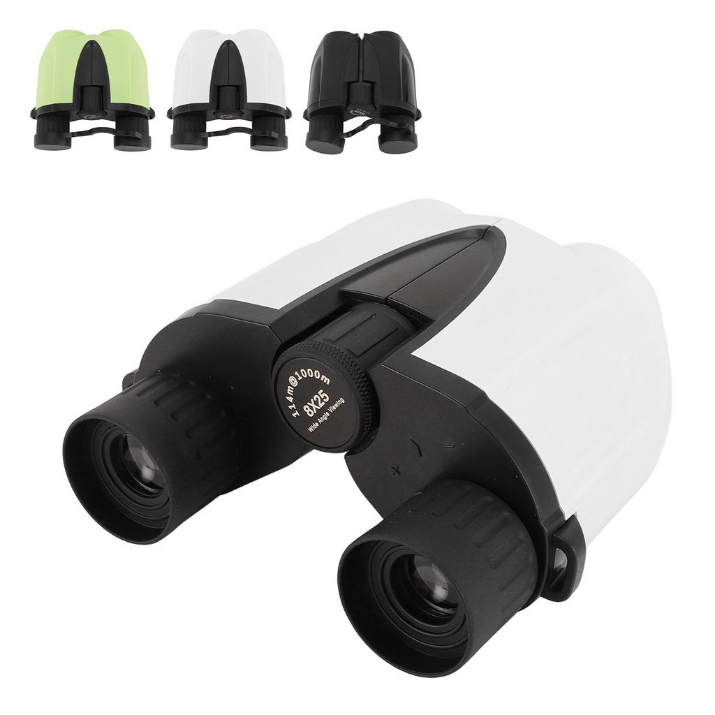 8X25 бинокль с зеленой пленкой и окуляром 16 мм, складной компактный бинокль HD для концертов, театральных представлений