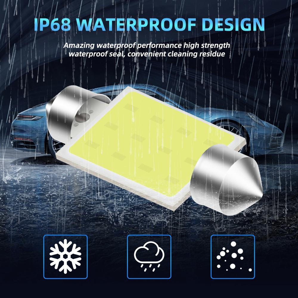 2/6/10 PCS C5W LED Bulb C10W Festoon 31/36/39/41/42mm COB White Car Interior Dome Reading Lights Trunk License Plate Lamp 12V Dome Lights 6