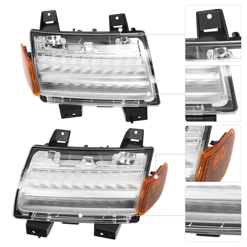 Пара светодиодных дневных ходовых огней с указателями поворота для Jeep Wrangler JL 18-22