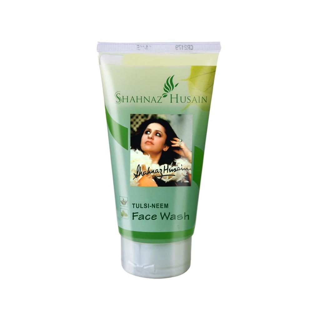 Shahnaz Husain Tulsi Neem Ayurvedic Face Wash with Herbal Cleansing Formula for Soft Fresh Glowing Skin 150g Care