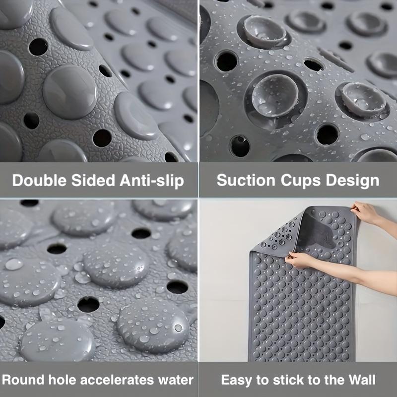 Коврик для ванны нескользящий с присосками в ванной комнате, моющиеся коврики для душа с дренажными отверстиями для массажа ног в ванной