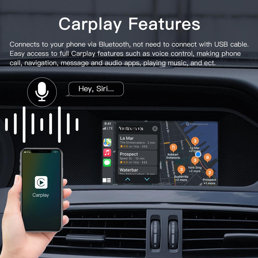 Беспроводной Carplay подходит для Mercedes Benz ABCE CLA GLA GLK ML Sprinter NTG4.5 Becker модуль Android Auto Navigation