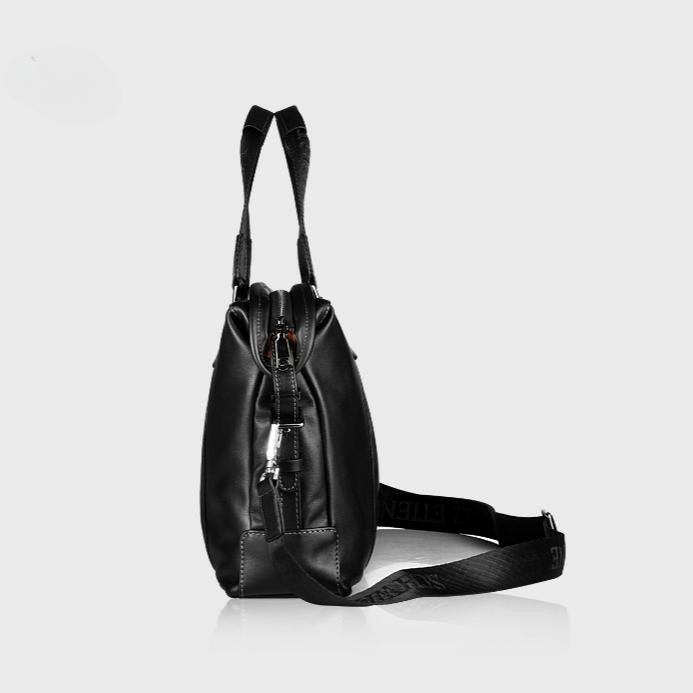 Мужская модная сумка с горизонтальным компьютерным верхним слоем из воловьей кожи, деловой портфель большой емкости