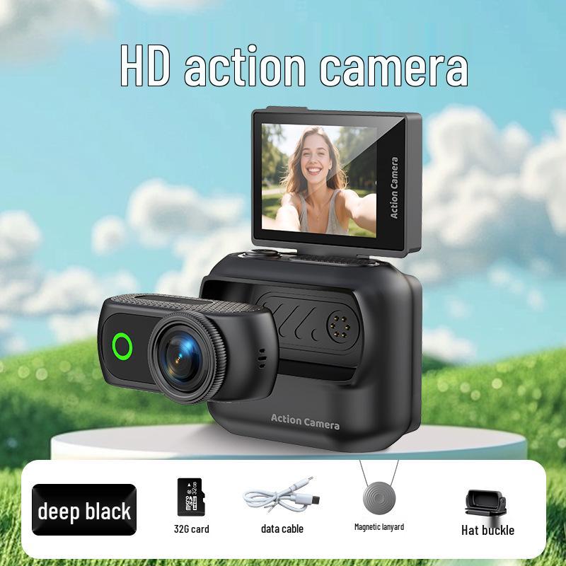 Detachable Magnetic Thumb Sport Camera with WiFi, Outdoor Cycling, Anti-Shake Digital Recorder