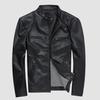 Spring and Autumn Men's Genuine Leather Casual Leather Jacket with Stand Collar Motorcycle Jacket