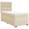 Maison Exclusive - Sommier à lattes de lit avec matelas Crème 100x200 cm Tissu