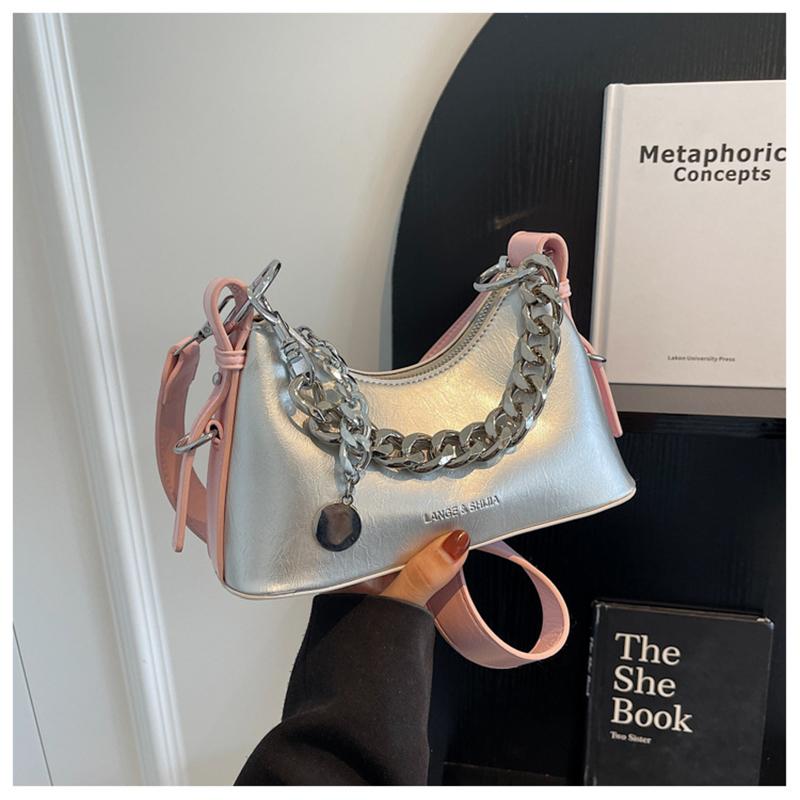 Высококачественная ручная маленькая сумка с цепочкой для женщин, новинка 2023 года, текстурированная нишевая сумка на одно плечо, модная маленькая сумка через плечо