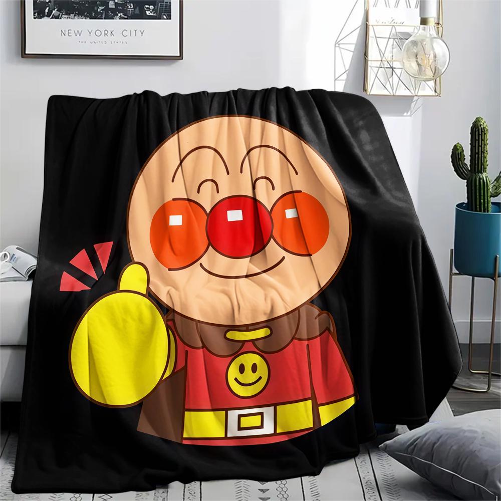 1 шт. Фланелевое одеяло с принтом Анпанман, Высокое качество, Для всех сезонов, Декор для дома, Тепло и уют, Идеально для рождественских подарков