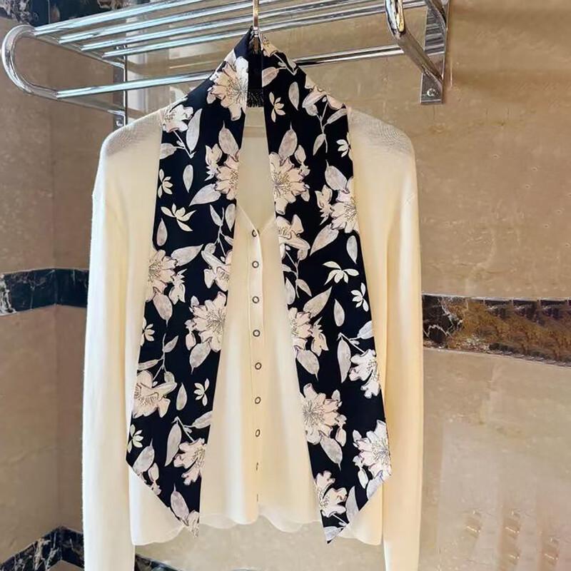 NINA SOLOR 16 Momme Twill Silk Long Scarf