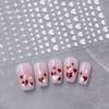 3D Colorful Holographic Out Nail Heart Shape Hollow Art Stickers Women Long-lasting Gel Polish Decals
