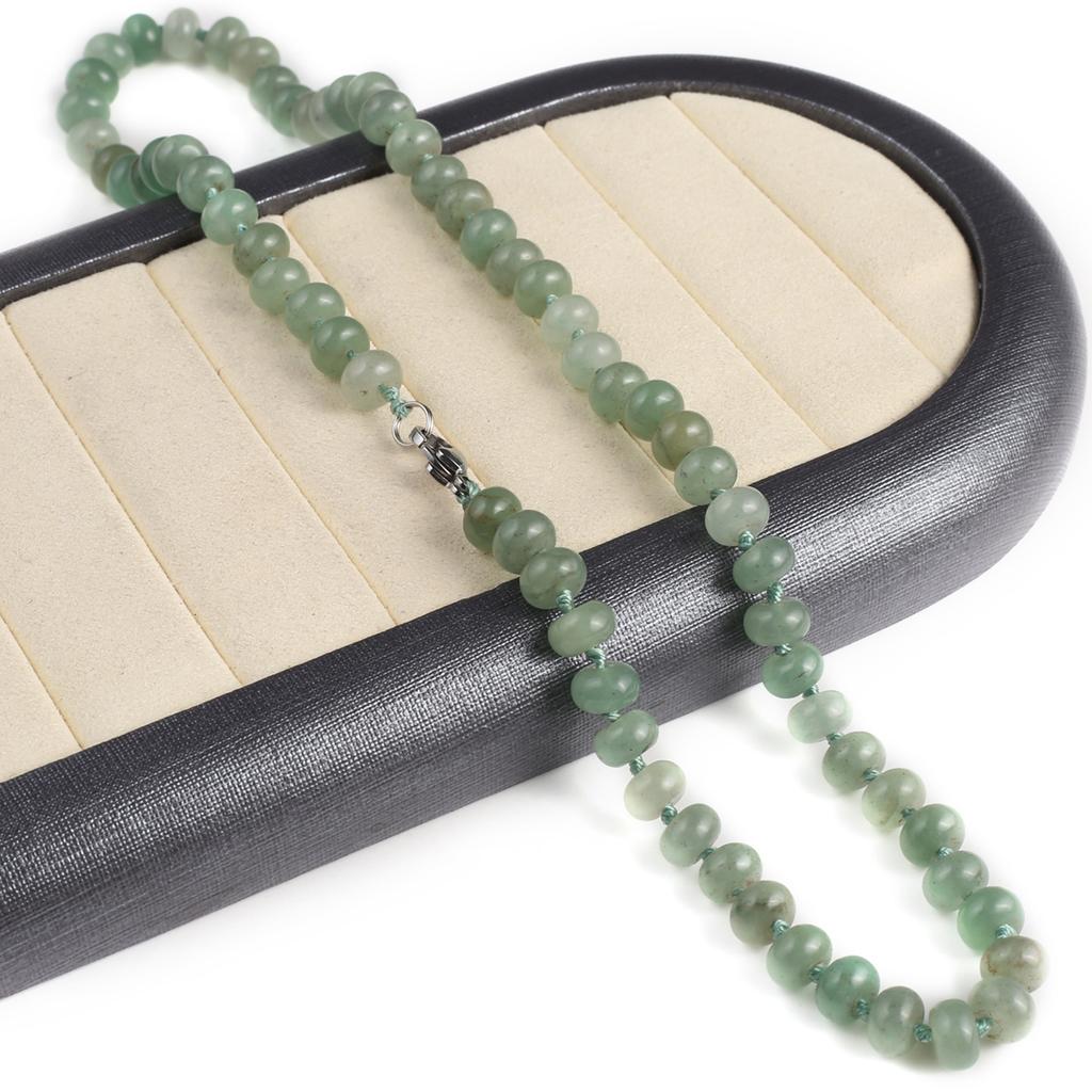 Women Necklace Natural Stone Green Aventurine Necklace Irregular Beads Charms For Birthday Gift Length 45 CM