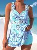 Tankini Plus Size Swimwear Women 2025 Beach Two Piece Swimsuit Woman Swimming Suit Sexy Bathing Suits Print Swimdress Monokini