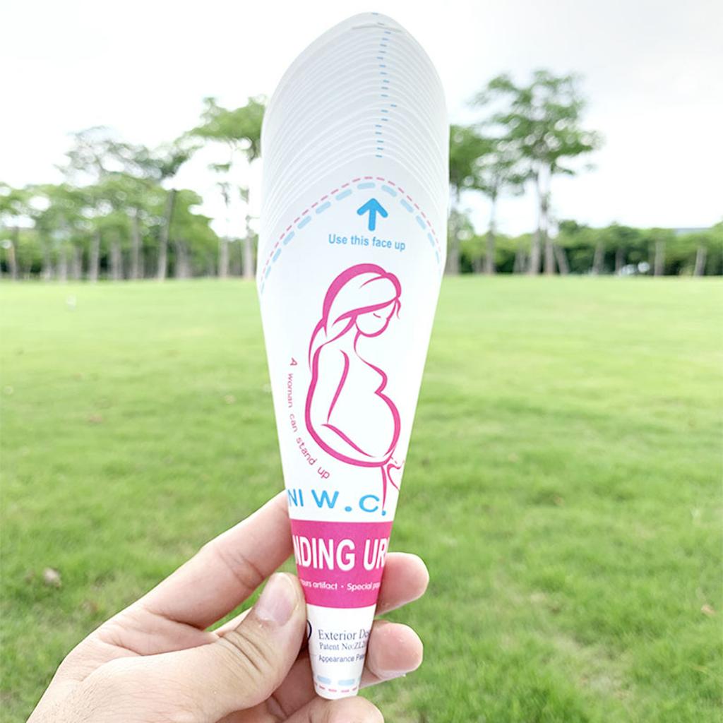 20 шт. Одноразовый женский писсуар-подставка для питья, бумажная воронка, для путешествий на открытом воздухе, кемпинга, портативный туалет для женщин