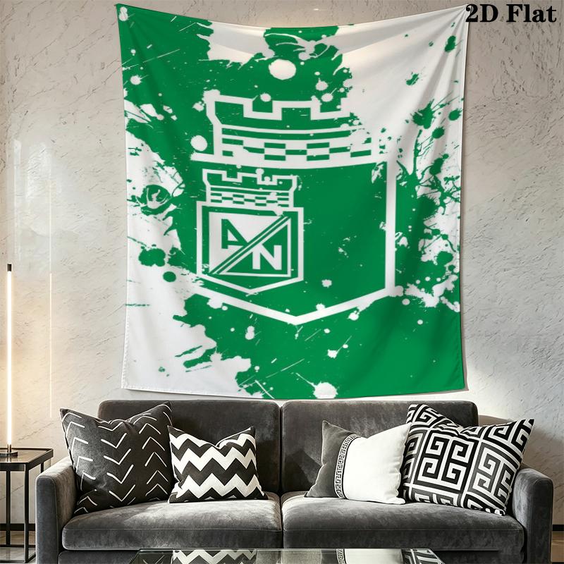 Atlético Nacional Wall Tapestry Aesthetic Wall Hanging Printed Fabric Blanket Decorative Tapestries for Bedroom Living Room Home Decor