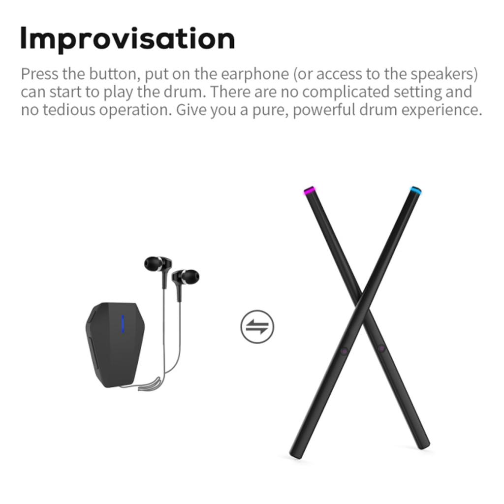 Air Drum Stick Set Drum Console Stand Adapter Simulation MIDI Compatible Virtual Reality Drum Set