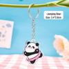 Cute DIY Cartoon Panda Acrylic Keychain Pendant Gift for Students