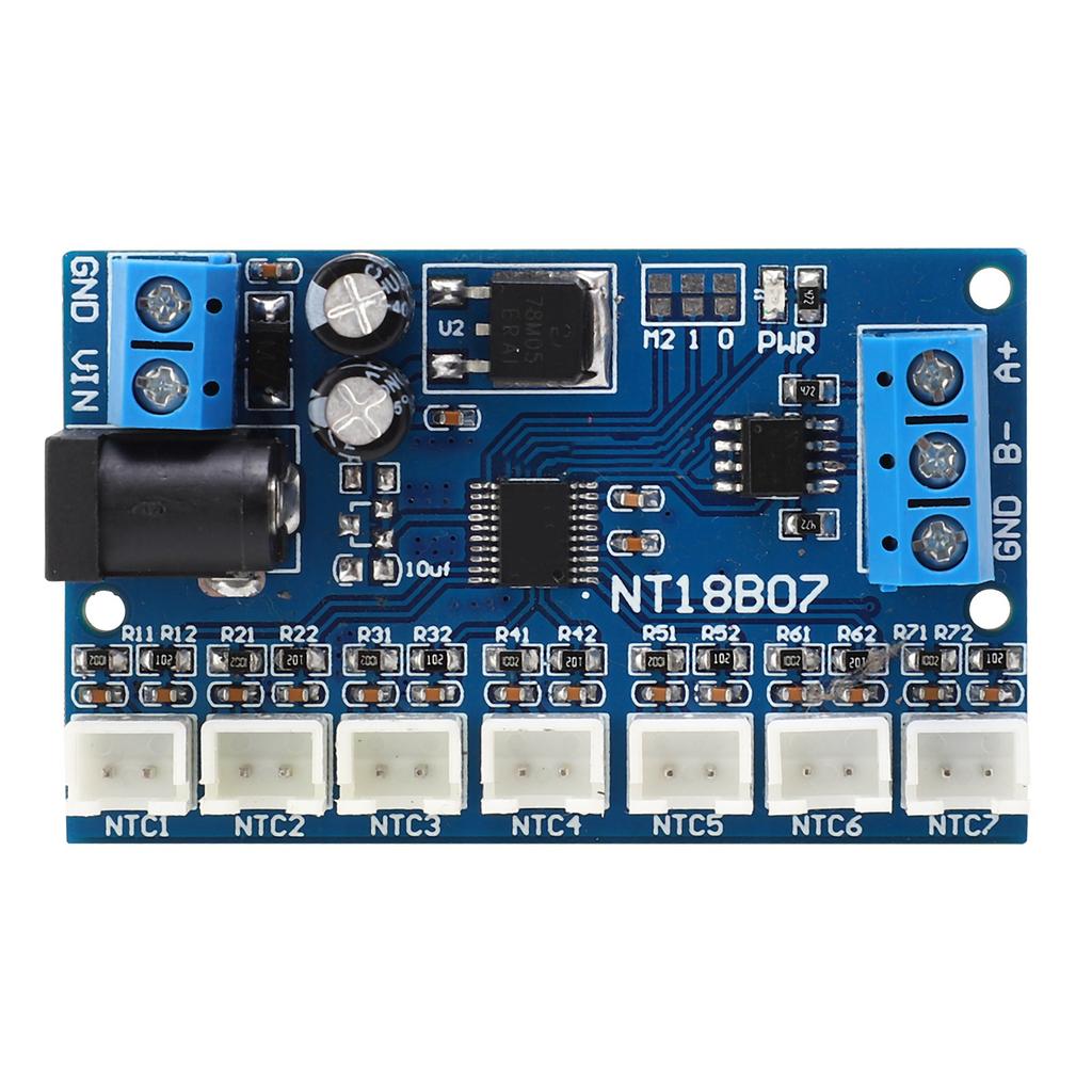 Module NT18B07 7?Channel Board RS485 for Temperature Snesor Paperless Recorder PLC 6?24V