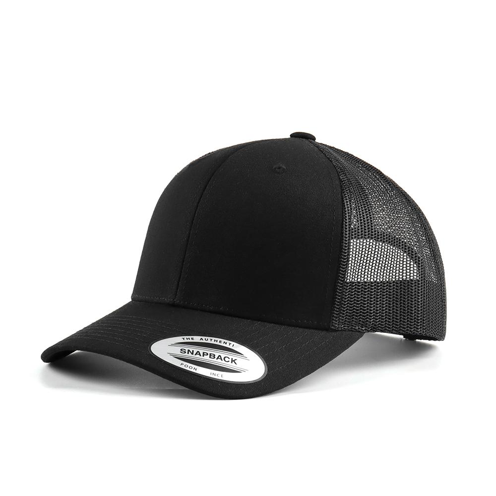 Manufacturers Custom High Quality Plain Classic 6 Panel Cotton Trucker Hat Mens Snap Back Mesh Gorras with Custom Logo