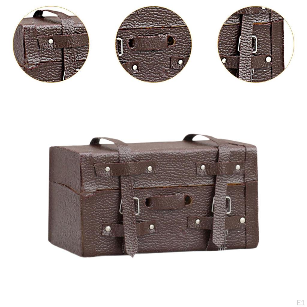 1/12 Имитация Миниатюрный Чемодан, Чемодан для Кукольного Домика, Кукольная Мебель Мини для