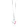 Ms 925 Sterling Silver Heart Pendant Necklace, Enamel Classic Valentine's Day Gift