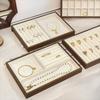 Retro Grain Jewelry Tray Walnut Wood Display Jewelry Holder Stackable Jewelry Organizer  Home