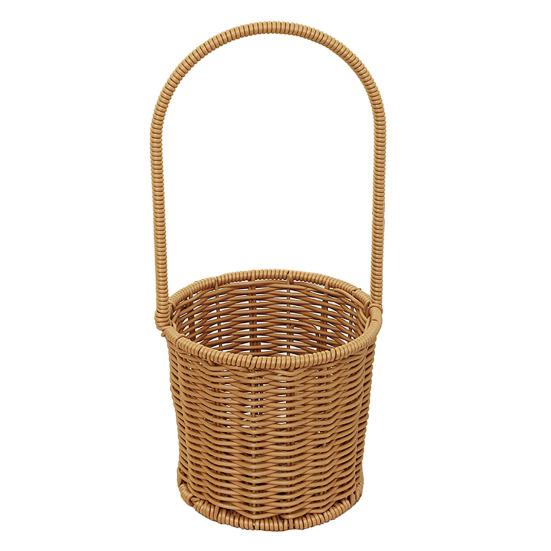 Flower Basket with Handle Woven Plant Basket Flower Storage Basket for Home Wedding Garden Decoration