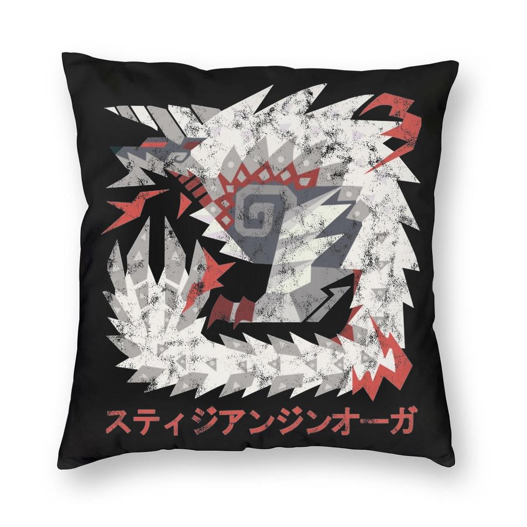 Крылатый Змей Monster Hunter World Наволочка Печать Чехол на Подушку Подарок Охота Mhw Игра Декоративная Подушка Чехол для Подушки Дом На Молнии