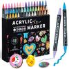 Dudu Pen Double-Headed Acrylic Marker for Kids - Large Capacity, Quick-Drying, Water-Based.