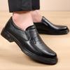 Genuine Leather Shoes Men's Leather Shoes Black Soft Leather Soft Bottom Men Elegant Casual Business Luxury Social Male Shoe