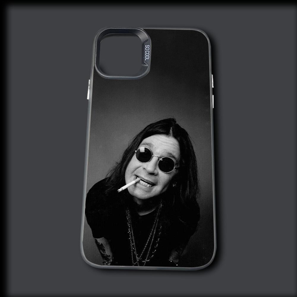 Чехол для телефона с изображением музыкальной группы O-Ozzy Osbourne для iPhone 16,15,14,13,12,11,Mini,Pro,MAX Серый Матовый Ударопрочный Мягкий Чехол