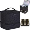 PU Double-layer Heightened Nail Polish Storage Makeup Bag Can Hold 30 Bottles Of Essential Oils And Nail Light