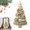 Year Round Garden And Seaside Decor Christmas Handmade Door Hanging Kit, Patchwork Tree Decoration DIY Sewing Oversized Silhouette Ornament