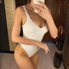 Sexy High Cut Women Swimwear Ribbed Underwired One Piece Swimsuit Female Bather Bathing Suit Swim Lady Bodysuit
