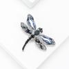 Креативная изысканная брошь в виде стрекозы из сплава со стразами, персонализированная женская брошь для пальто, корсаж, ювелирное украшение