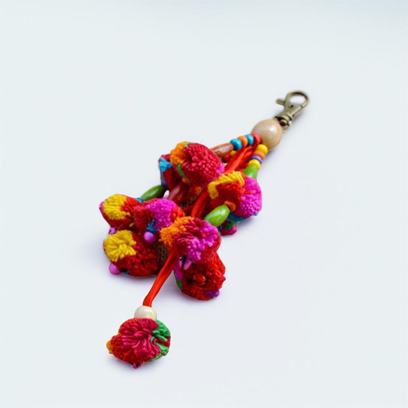 1 шт. Подвеска Ручная работа Сумка Кошелек Брелок Кисточки Сделай сам Плюшевый Помпон Брелок Кольца для ключей