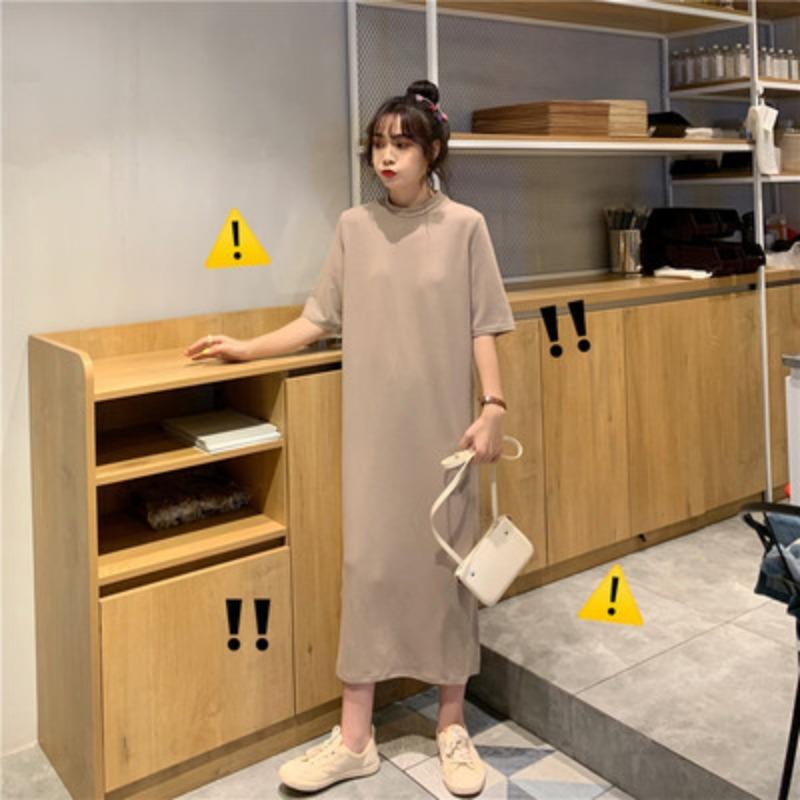 YYFS Женская мода лето весна 1/2 рукава О-образный вырез свободная талия повседневные платья