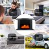 Electric Fireplace Heater Flame Display Mini Tabletop Warmer Simulation Heating Portable Mantelpiece Room Office Heating Winter