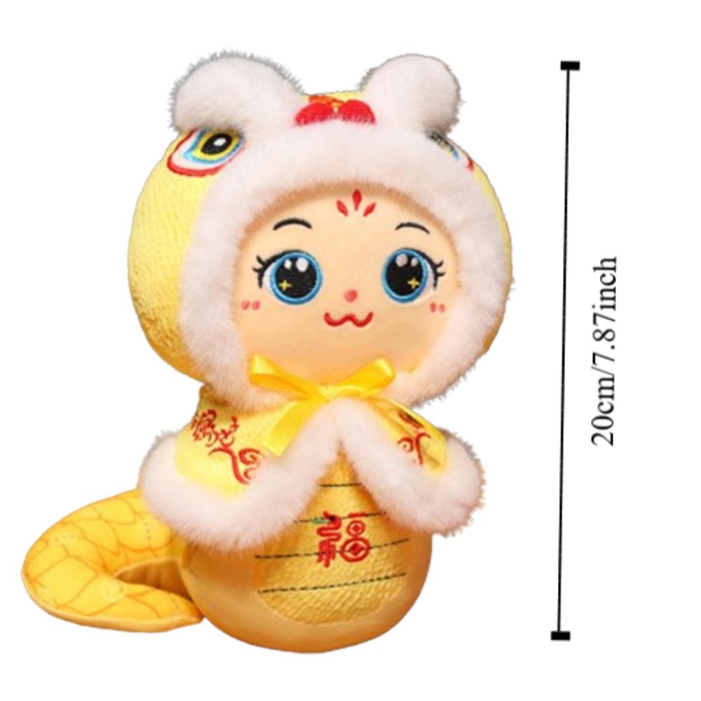 Большие глаза Змея Год плюшевая игрушка китайский стиль Счастливая змея кукла плюшевые игрушки для детей